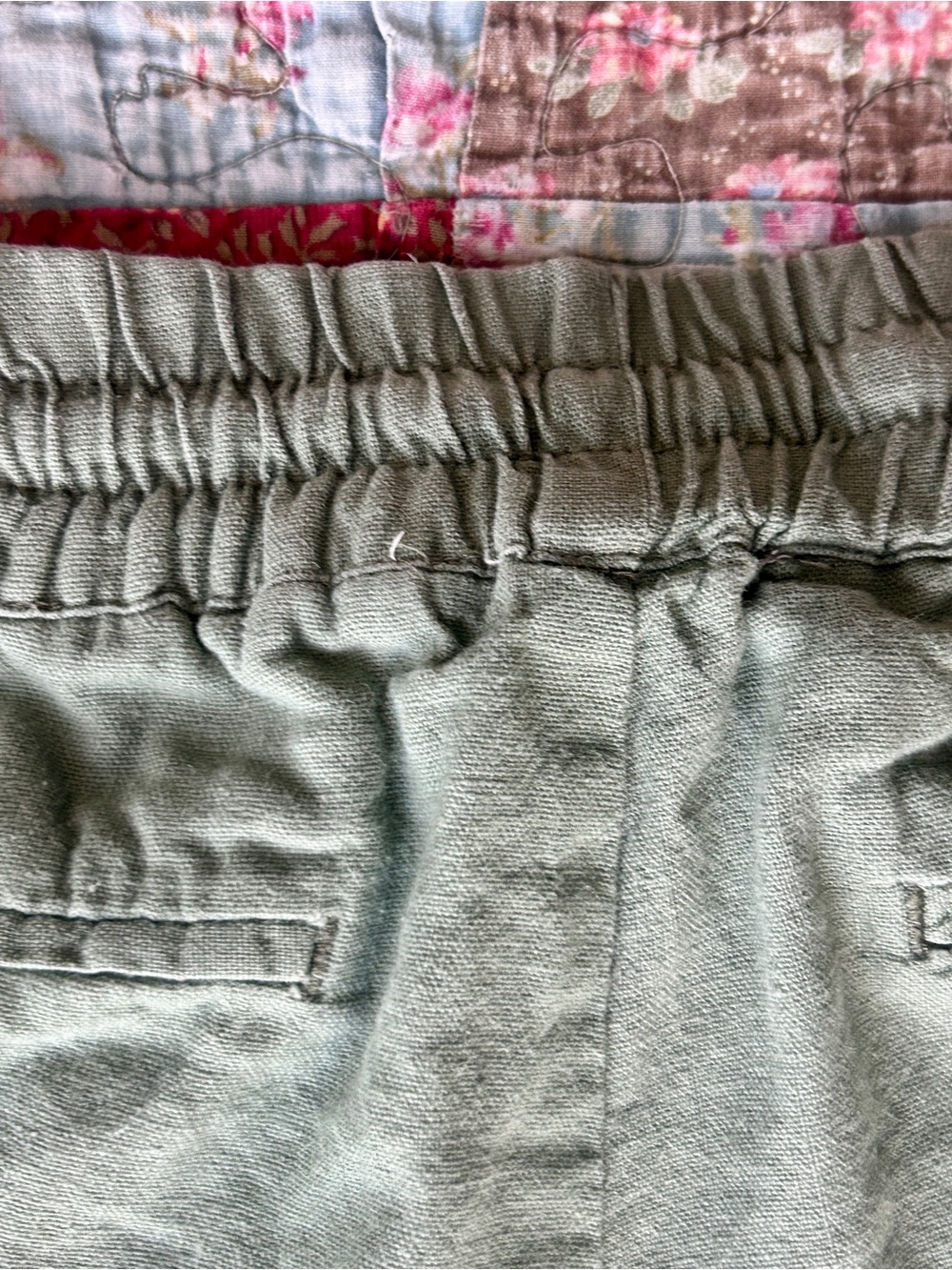 Love Tree Green Linen Blend Shorts | Casual / Loungewear/ Athletic | Size Small - Picture 9 of 11
